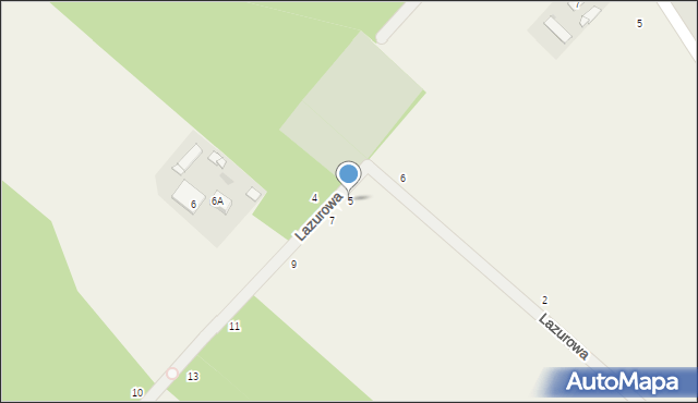 Bartoszówka, Lazurowa, 5, mapa Bartoszówka
