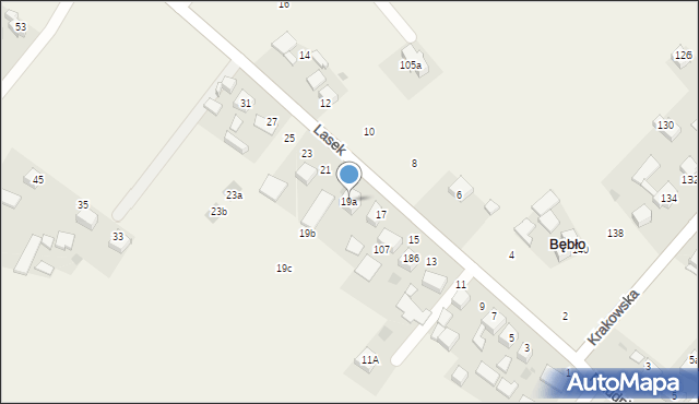 Bębło, Lasek, 19a, mapa Bębło