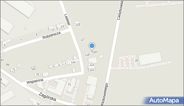 Będzin, Laskier Rutki, 127, mapa Będzin