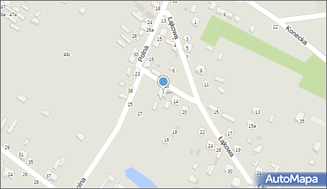 Białaczów, Łąkowa, 12, mapa Białaczów