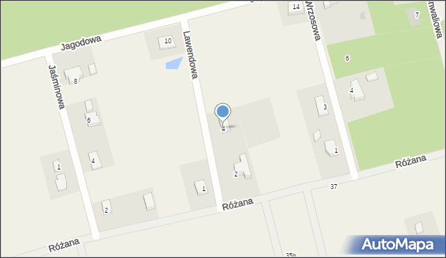 Białcz, Lawendowa, 4, mapa Białcz