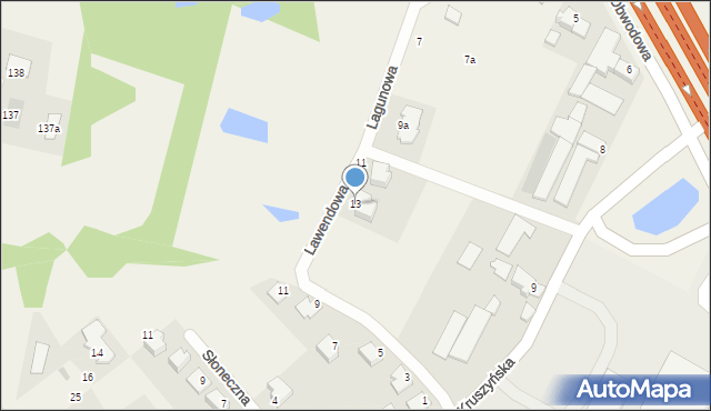 Białe Błota, Lagunowa, 13, mapa Białe Błota