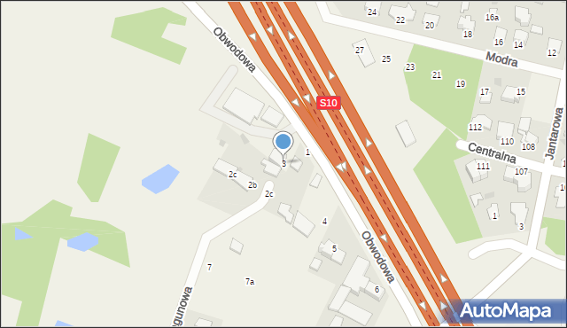 Białe Błota, Lagunowa, 3, mapa Białe Błota