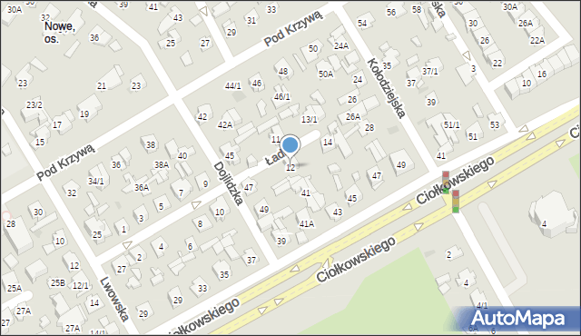 Białystok, Ładna, 12, mapa Białegostoku
