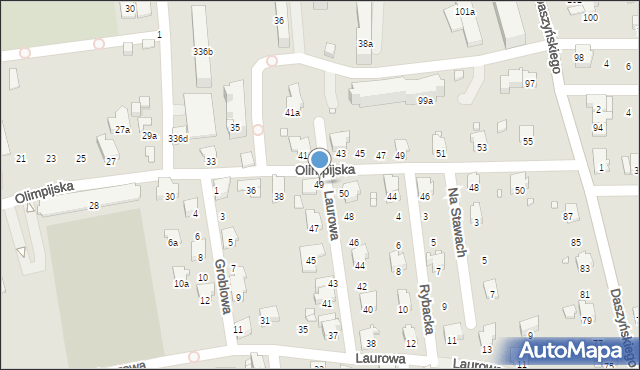 Bielsko-Biała, Laurowa, 49, mapa Bielsko-Białej