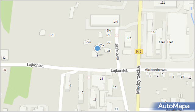 Bielsko-Biała, Lajkonika, 6, mapa Bielsko-Białej