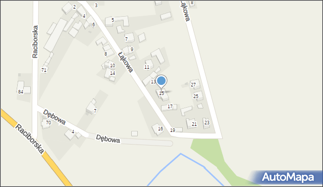 Bieńkowice, Łąkowa, 15, mapa Bieńkowice