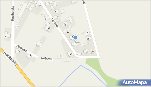 Bieńkowice, Łąkowa, 17, mapa Bieńkowice