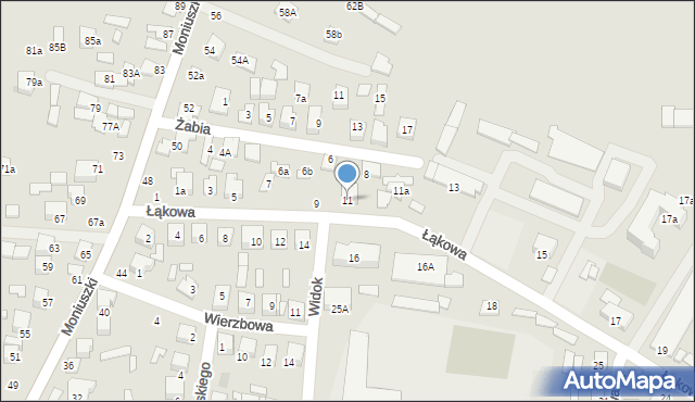 Biłgoraj, Łąkowa, 9A, mapa Biłgoraj