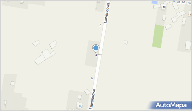 Biskupice, Lawendowa, 4, mapa Biskupice