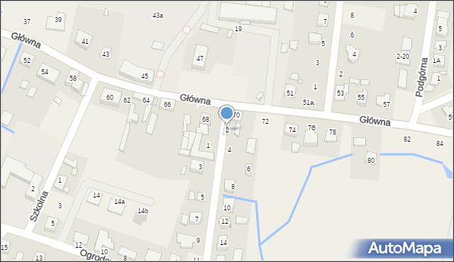 Biskupice, Łąkowa, 2, mapa Biskupice