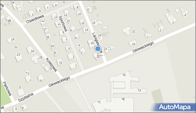 Bobolice, Langiewicza Mariana, gen., 20, mapa Bobolice