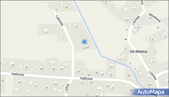 Bóbrka, Łąkowa, 4, mapa Bóbrka