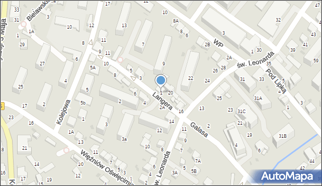 Bochnia, Langera Antoniego, ks., 1, mapa Bochni