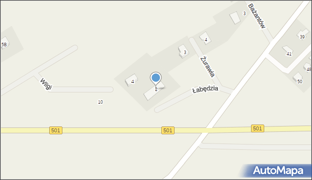 Bogatka, Łabędzia, 2, mapa Bogatka