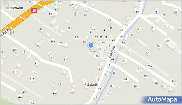 Boguchwała, Łąkowa, 27, mapa Boguchwała