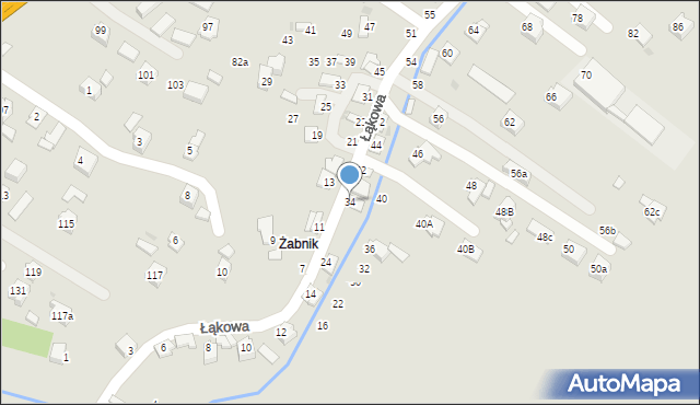 Boguchwała, Łąkowa, 34, mapa Boguchwała