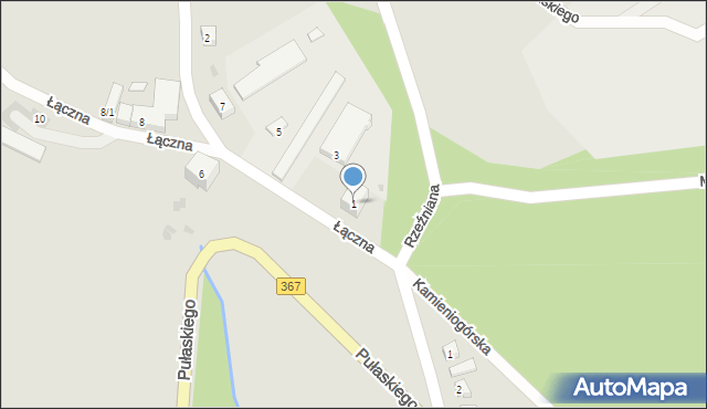Boguszów-Gorce, Łączna, 1, mapa Boguszów-Gorce