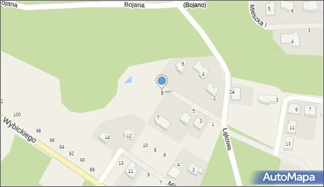 Bojano, Łąkowa, 9, mapa Bojano