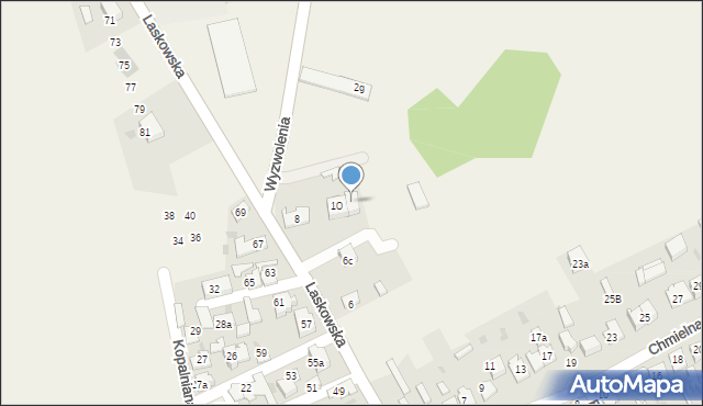 Bolesław, Laskowska, 10a, mapa Bolesław