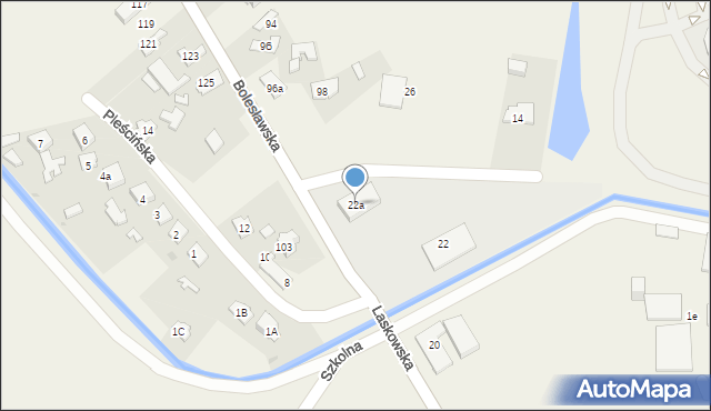 Bolesław, Laskowska, 22a, mapa Bolesław