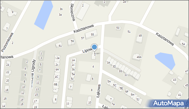 Borkowo, Łąkowa, 2, mapa Borkowo