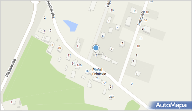 Borowiczki-Pieńki, Łąkowa, 2, mapa Borowiczki-Pieńki