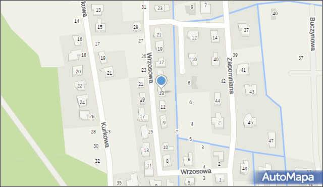 Borówiec, Labirynt Wodny, 13, mapa Borówiec