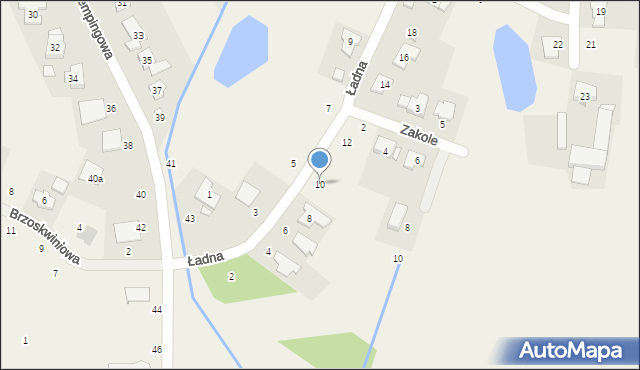 Borówiec, Ładna, 10, mapa Borówiec