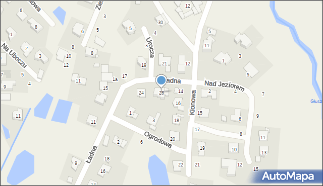 Borówiec, Ładna, 28, mapa Borówiec