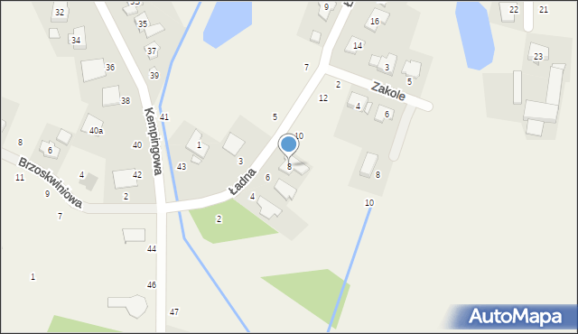 Borówiec, Ładna, 8, mapa Borówiec