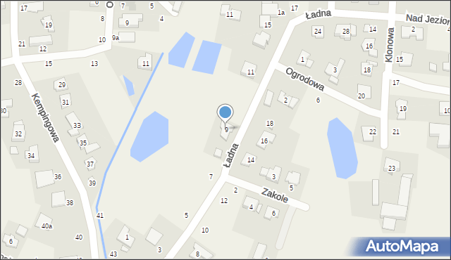 Borówiec, Ładna, 9, mapa Borówiec