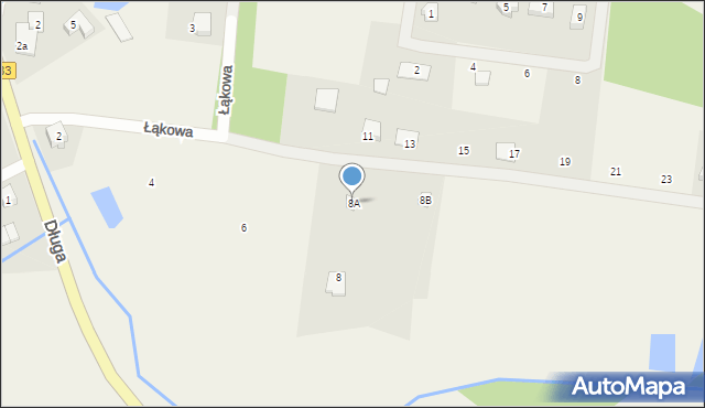 Borowina, Łąkowa, 8A, mapa Borowina
