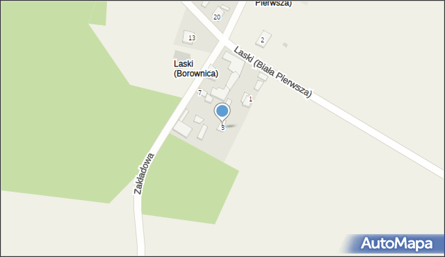 Borownica, Laski (Borownica), 3, mapa Borownica