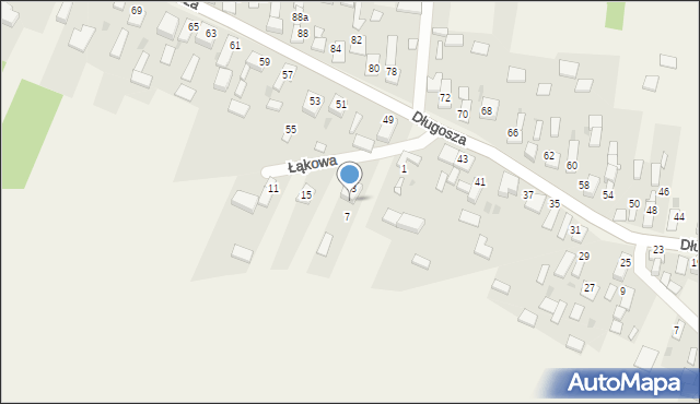 Borowno, Łąkowa, 5, mapa Borowno