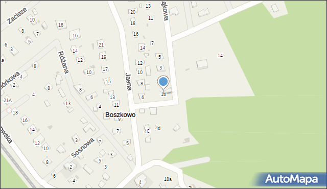 Boszkowo-Letnisko, Łąkowa, 1b, mapa Boszkowo-Letnisko