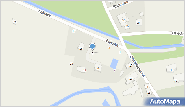 Bożepole Wielkie, Łąkowa, 5, mapa Bożepole Wielkie