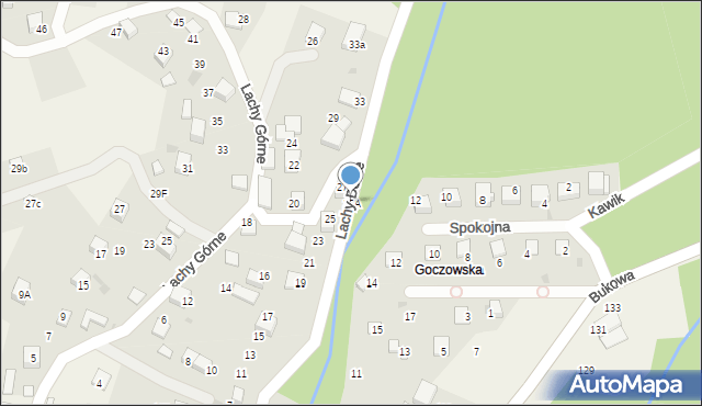 Brenna, Lachy Dolne, 25A, mapa Brenna