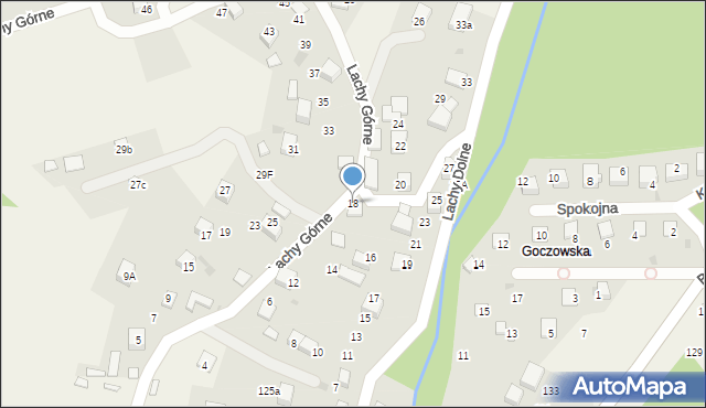 Brenna, Lachy Górne, 18, mapa Brenna