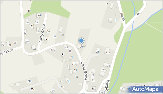 Brenna, Lachy Górne, 28, mapa Brenna