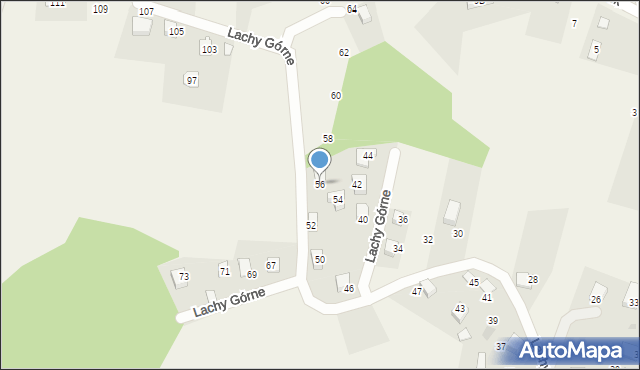 Brenna, Lachy Górne, 56, mapa Brenna