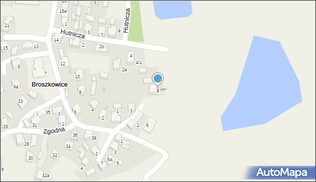 Broszkowice, Łąkowa, 4, mapa Broszkowice