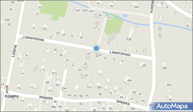 Brzesko, Lawendowa, 12, mapa Brzesko