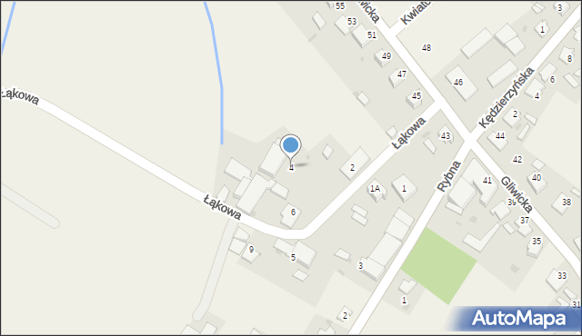 Brzeźce, Łąkowa, 4, mapa Brzeźce