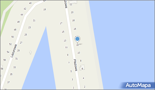 Brzezinki, Lazurowa, 12, mapa Brzezinki