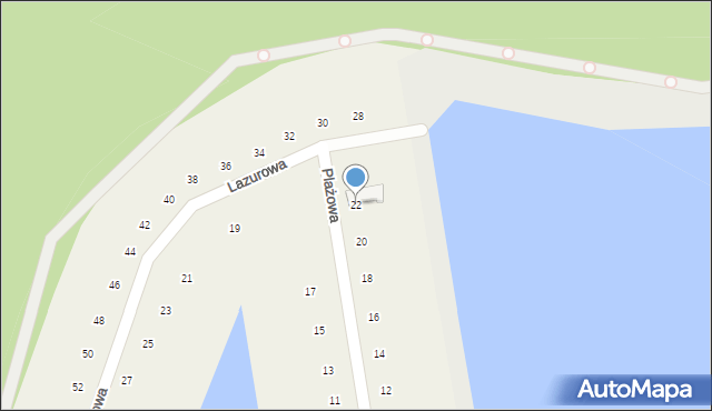 Brzezinki, Lazurowa, 22, mapa Brzezinki