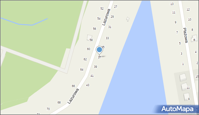 Brzezinki, Lazurowa, 37, mapa Brzezinki