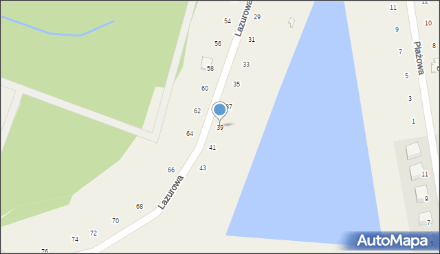 Brzezinki, Lazurowa, 39, mapa Brzezinki