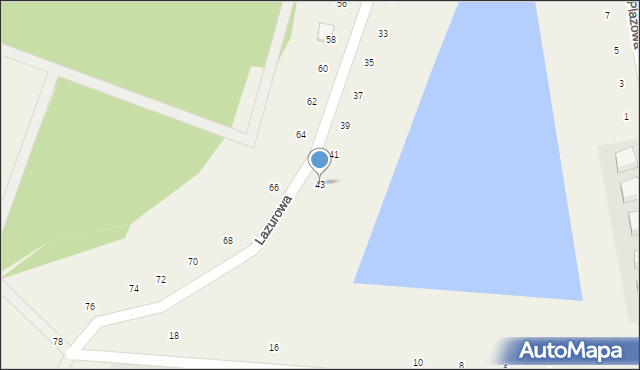 Brzezinki, Lazurowa, 43, mapa Brzezinki