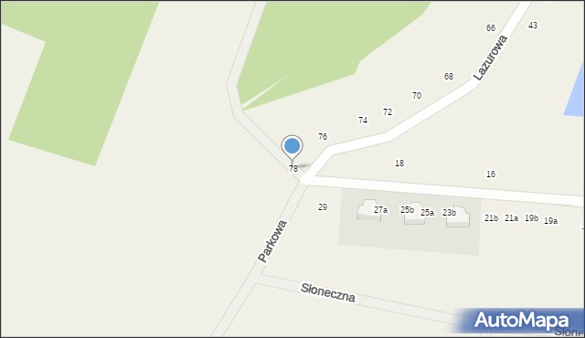 Brzezinki, Lazurowa, 78, mapa Brzezinki